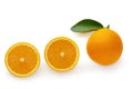 Fresh Sliced Ã¢â¬â¹Ã¢â¬â¹oranges and Orange fruit isolated on white background Royalty Free Stock Photo